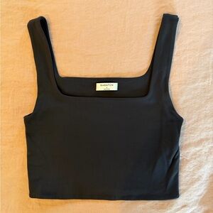 Aritzia Babaton Black Crop Top